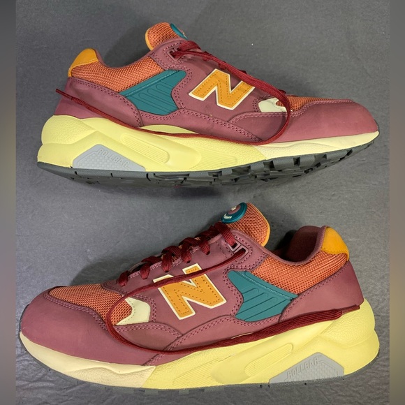 New Balance 580 Men’s Sneakers “ Washed Burgundy “ Shoe Size- 10 - Picture 3 of 11